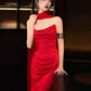 Red mermaid long prom dress, evening dress for women   S6834