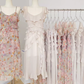 Suspender dress for women high-end summer pure French style sleeveless floral v-neck chiffon dress R0260