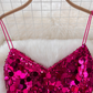Light luxury heavy sequins celebrity niche banquet dress skirt sexy backless suspender dress R0320