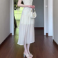 Jacquard sleeveless halter dress cool and gentle temperament waist A-line long skirt R0857