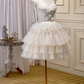 Elegant Champagne Homecoming Dress ,Tulle Frilled Applique Corset Short Prom Dress RS1684