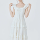 Tea break French gentle style sweet dress new waist temperament long dress R2378