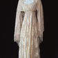 Elegant Ivory Empire Waist Floal A-Line Square Corset Maxi Evening Dress Prom Dress RS559