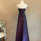 Deep Purple Strapless Waist-Cinched Long Ball Gown & Bridal Gown R7401