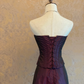 Deep Purple Strapless Waist-Cinched Long Ball Gown & Bridal Gown R7401