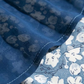 2025 Summer New French Square Neck Blue Temperament Floral Holiday Platycodon Dress R0940