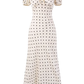 2025 Summer New French Gentle Style Polka Dot Puff Sleeves Ruffled V-Neck Dress R0912