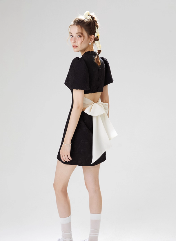 Cheongsam skirt new Chinese style short skirt national style little black skirt dress women summer R3526
