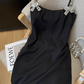 French pure desire suspender dress female summer new bow sexy short hip skirt dress R3955