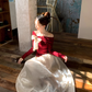 Fairy temperament high-end suit one-shoulder bow sweater with skirt two-piece suit R1725