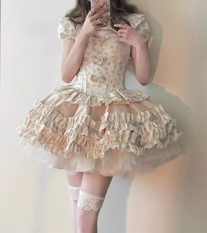 French first love lolita lolita princess dress heavy work fluffy fairy dress R1645