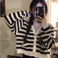 Design chic sweater knitted cardigan women's top     S3409