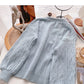 Vintage Lace Edge long sleeve Pullover thin loose top      S2514