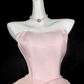 Dreamy Satin Puffy Women's Homecoming Dress Blush Pink Corset Short Prom Dress Birthday Dress RS2745