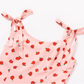2025 Summer New Pink Floral Rose French Fishtail Long Suspender Dress R0956
