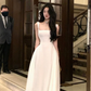 Elegant Party Dress Women White Midi Dress Vintage Birthday Casual A Line Dresses       S5400