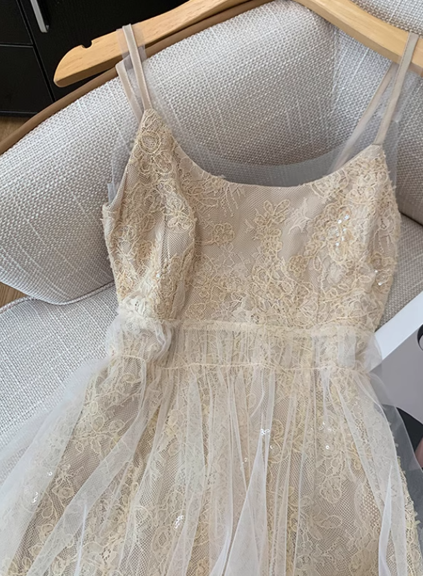 Sweet and spicy suspender dress for women new style waist slim mesh lace waist short skirt R3988