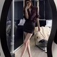 Royal sister style loose long-sleeved shirt 2025 high-end hot girl hip skirt suit R1402