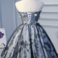 Sliver Pretty Homecoming Dress ,Silky Satin 3D Floral Corset Short Prom Dress RS1688