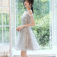 Elegant Sliver A-Line Spaghetti Straps Tassel Corset Mini Prom Dress Homecoming Dress RS442