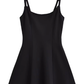 2025 summer new black high-end Hepburn style waist temperament suspender dress R0904