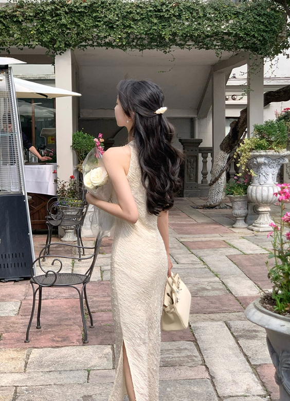 New Chinese style jacquard dress for women, new style, beautiful, light luxury, temperament long dress R4215