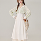 Temperament super fairy fake two piece white dress new holiday dress R1933