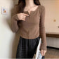 Designed square neck for women top     S3419