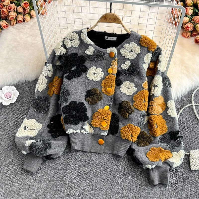 new fashion flower cardigan jacket for women     S3958