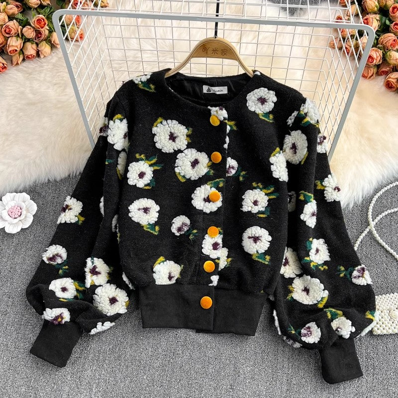 new fashion flower cardigan jacket for women     S3958