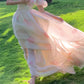 Puff sleeve floral dress women's summer and early autumn long skirt   S3428