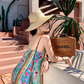 Travel wear beach dress retro travel seaside vacation floral suspender dress R1585