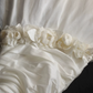 French Chic White Mermaid Strapless Applique Maxi Wedding Dress RS613