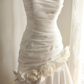 French Chic White Mermaid Strapless Applique Maxi Wedding Dress RS613
