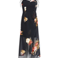French holiday style long black 2025 new sling slim fit dress R2650