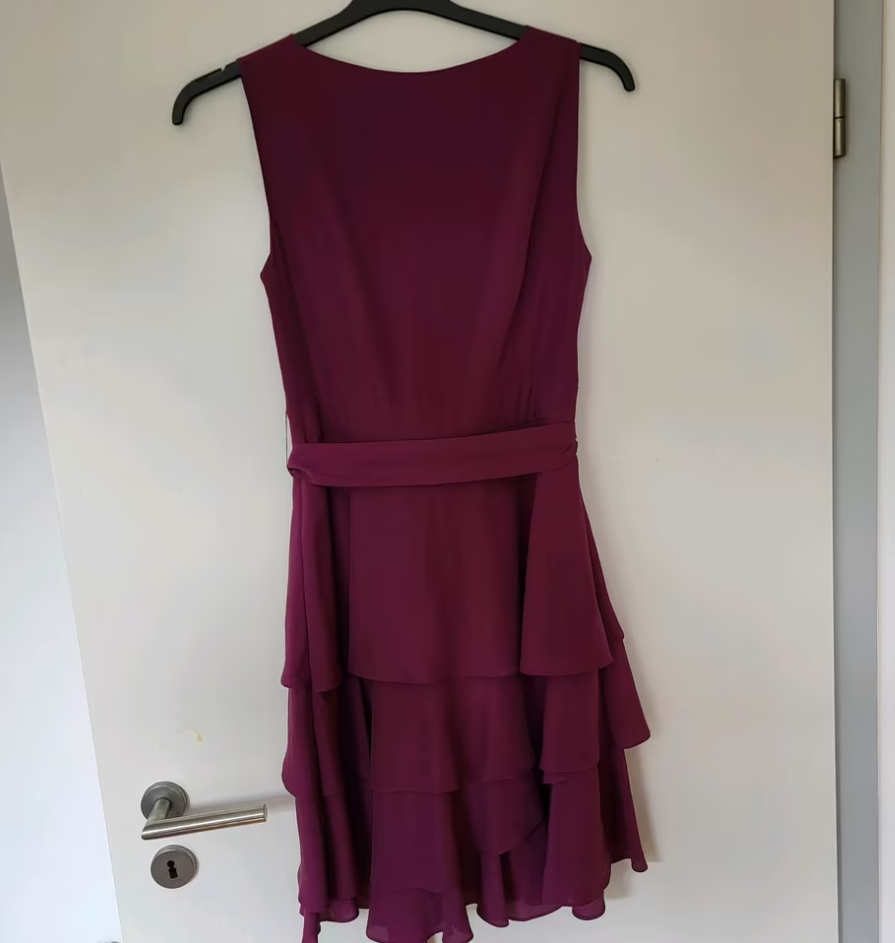 V-neck Draping Sash Chiffion Short Prom Dress,homecoming dress     S2946