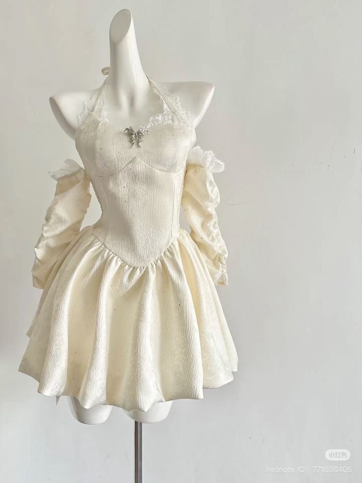 Apricot halter neck slim fit A-line tutu skirt homecoming dress R2569