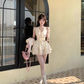 Pure desire style V-neck beaded halter dress 2025 lace waist tutu skirt R1392