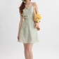 French floral suspender skirt holiday dress petite short skirt high-grade tulle skirt female summer R3487