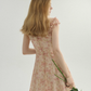 French floral dress fairy dress holiday short dress suspender dress R2769