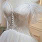 Gentle Ivory Homecoming Dress ,Tulle Beaded Corset Short Prom Dress RS1690