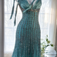 Sparkly Beaded Flowy Women's Homecoming Dress Blue Corset Short Prom Dress Party Dress RS2447