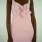Pink halter neckline three-dimensional flower waist slim short skirt homecoming dress R3511