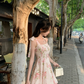 French sweet floral suspender skirt for women summer small fresh waist slimming short skirt R4336