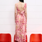 French asymmetric ruffled floral dress for women summer design niche long dress R3325