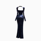 New Chinese style lace hollow dress 2025 hot girl waist hip fishtail long skirt R1362