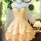 Pink tube top neckline diamond-studded slim fit homecoming dress R2546