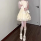 Gentle and sweet style flower halter neck dress beautiful waist A-line short skirt R0750