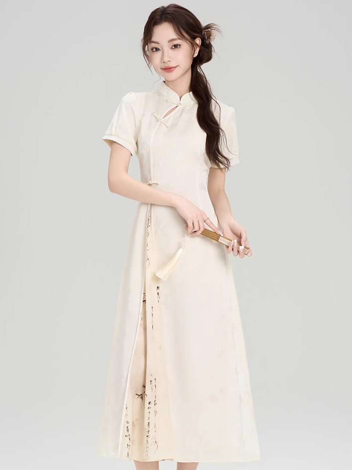 New Chinese style improved dress new waist cheongsam dress engagement dress R2370