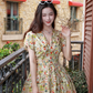 French Retro Floral A-Line V-neck Corset Midi Women Dress Prom Dress RS632